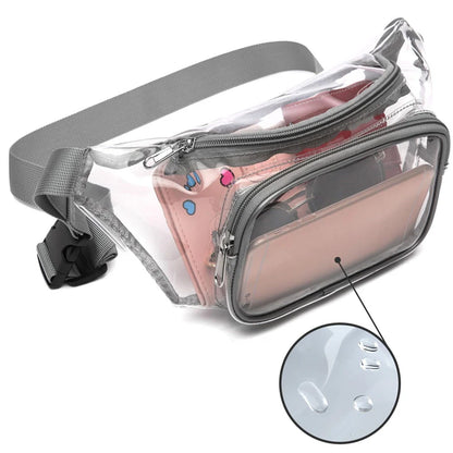 Bolso de Cintura PVC Transparente para Mujer – Fanny Pack Ajustable para Playa, Viajes, Running y Actividades al Aire Libre