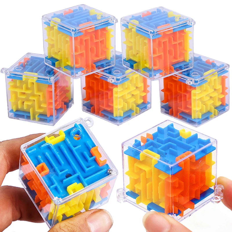 Juguete Educativo de Laberinto 3D Divertido, Mini Cubo Mágico Puzzle, Desafío de Juegos Mentales, Juguetes Educativos Tempranos para Niños, Alivia el Estrés