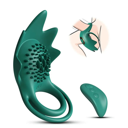 Anillo Vibrador para Parejas | Doble Anillo Retrasa Eyaculación y Estimula el Clítoris | Juguete Erótico para Mayor Placer