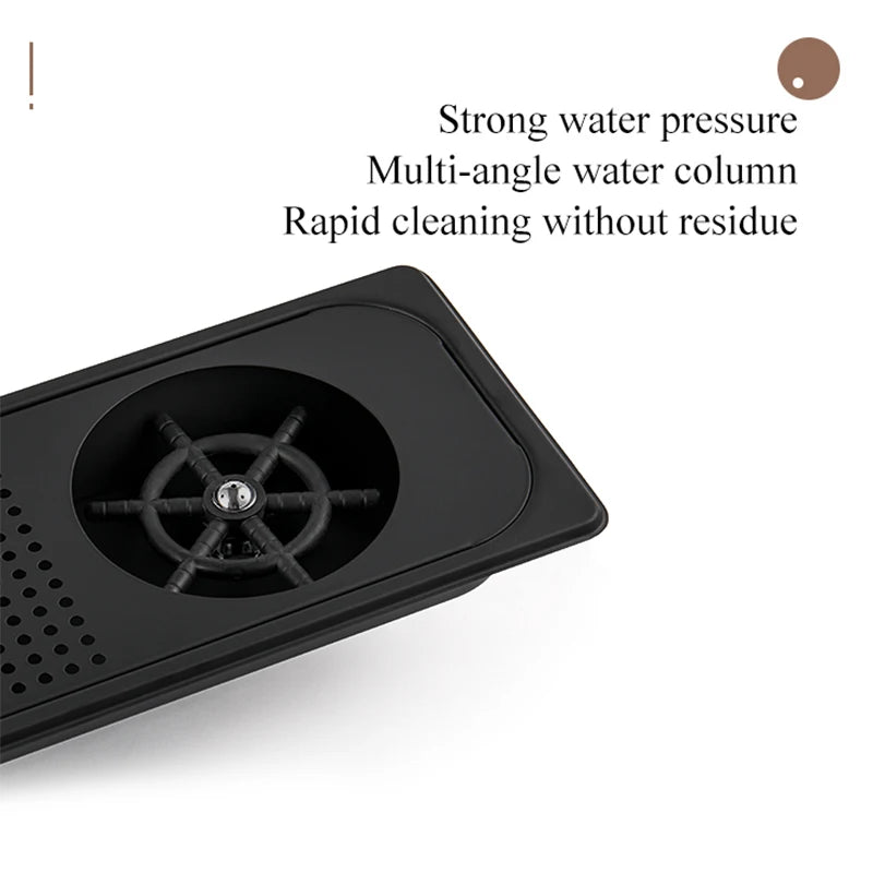MHW-3BOMBER - Enjuagador de Vasos Metálico, Rociador de Agua Potente de Acero Inoxidable para Tazas de Café - Accesorios Elegantes para Bar en Casa y Cocina