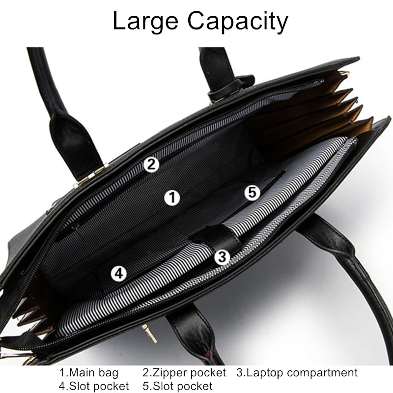 Maletín de Mujer OYIXINGER 2024 - Bolso de Hombro de Moda con Gran Capacidad para Laptop 13.3”