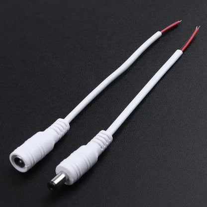 Conector de Cable DC 5.5x2.1mm - Adaptador de Alimentación Male/Female para CCTV y Tiras LED (1/5/10 Pcs)