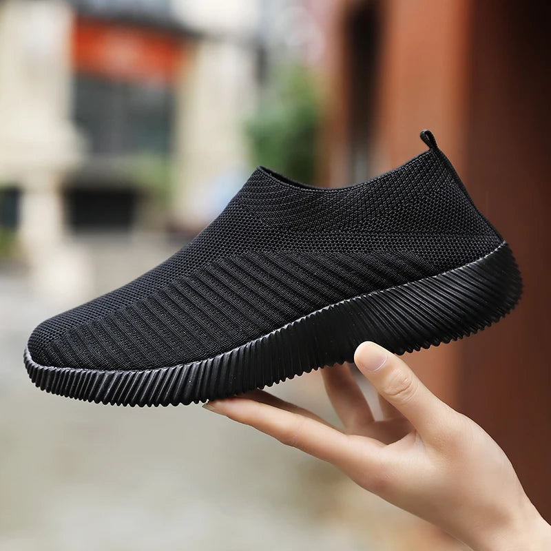 Zapatillas Deportivas para Mujer - Sneakers de Color Sólido de Malla Transpirable, Ligeras y Bajo Tiro para Caminar y Correr