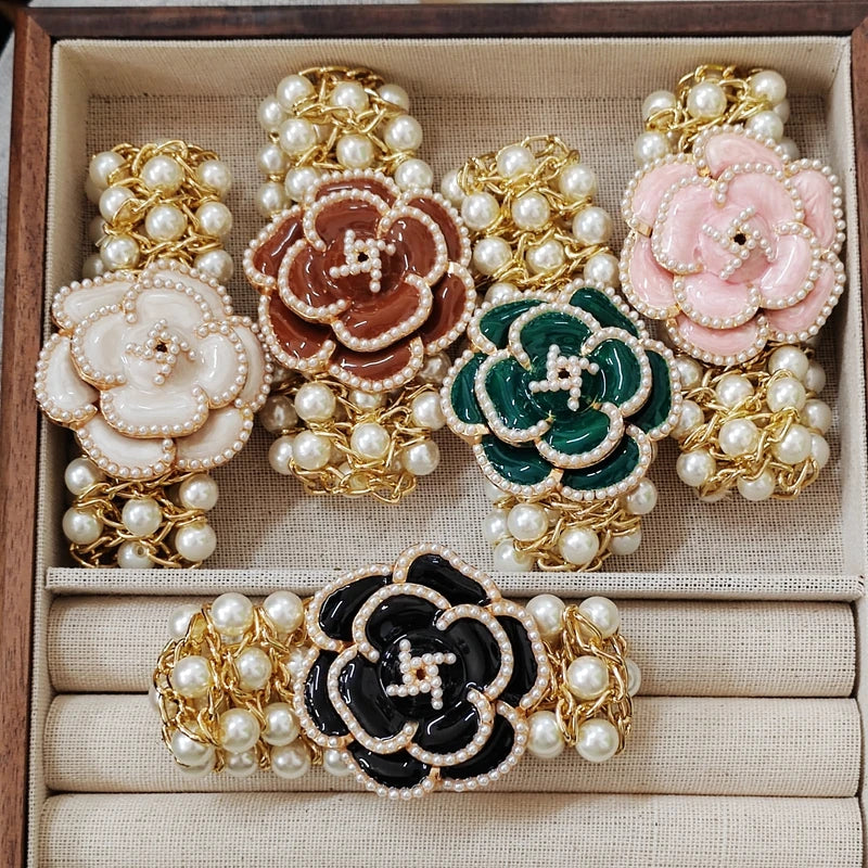 Joyeria de Perlas para Mujer con Colgante de Flor y Estrella de Mar - Joyería de Moda, Regalo de Lujo para Fiesta