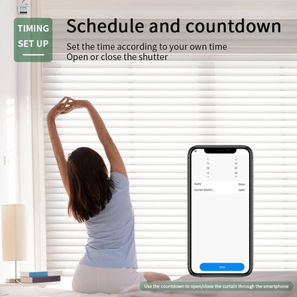 Interruptor Inteligente para Cortinas Tuya WiFi - Control Remoto RF433MHz para Persianas y Cortinas con Soporte para Google Home y Alexa