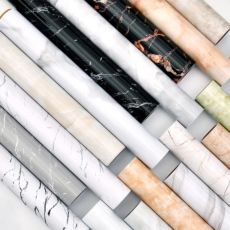 Pegatinas de Pared de Vinilo para Cocina | Papel Tapiz Autoadhesivo de Mármol, Impermeable y Resistente al Calor