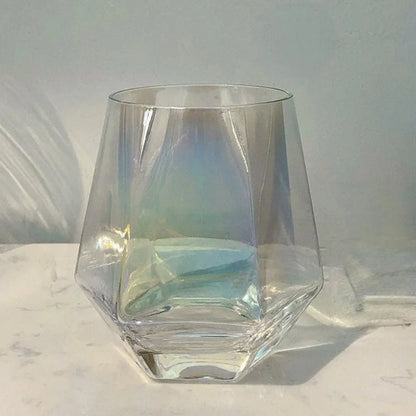 Vaso Transparente Hexagonal de 300ml - Vaso Colorido para Agua, Leche, Jugo, Bebidas y Vino, Ideal para Cocina y Hogar