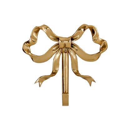 Gancho de ropa Retro nórdico, perchero para dormitorio, porche, baño, decoración de lujo, latón macizo, forma de arco, gancho de pared