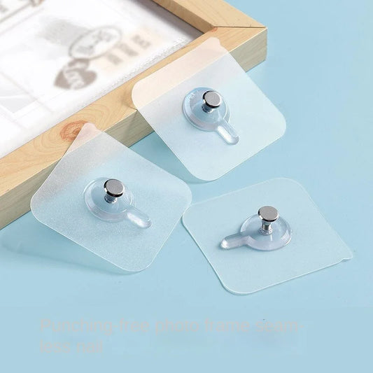 50 Piezas de Tornillos sin Perforación para Colgar Fotos - Clavos Traceless para Marcos de Fotos y Estantes