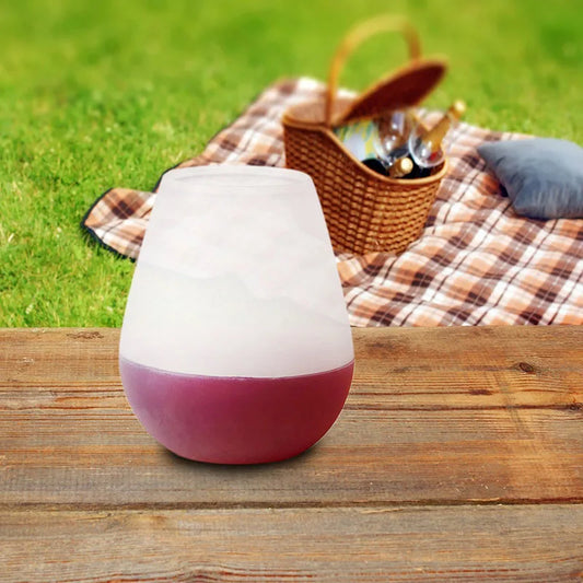 Vasos de Vino Silicona 400ml | Copas Plegables y Portátiles para Viajes, Picnic, Camping y Piscina | Taza Reutilizable para Bebidas - Resistente al Calor