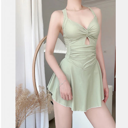 Traje de Baño Entero para Mujer - Estilo Cuello Halter, Cute y Sexy, Ajuste de Cintura Alta, Ideal para Playa y Verano