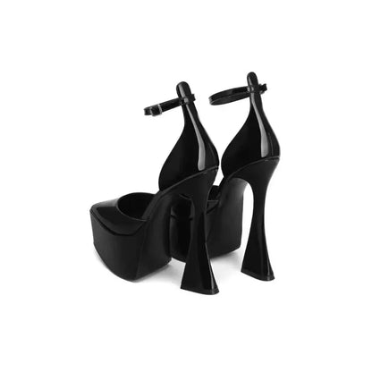 Zapatos de Fiesta para Mujer con Tacones Súper Altos y Suela Gruesa - Nuevos en Negro para Primavera y Verano