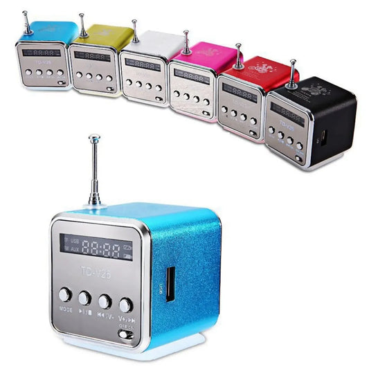 Radio Portátil Recargable Bluetooth Mini | Altavoz FM para Teléfono, MP3 y Computadora | Sonido Claro y Compacto