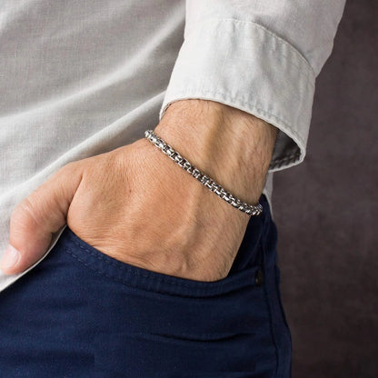 Pulsera de Cadena Cubana de Acero Inoxidable 316L para Hombre y Mujer – Figaro Vintage, Joyería de Lujo Kpop y Emo, Regalo Perfecto