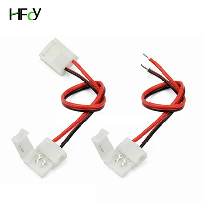100 Piezas 2 Pines de Energía 8mm 10mm Conector de Clip de Empalme para Luces de Tiras LED de SMD 3528 5050 5630 Luces de Lámparas de Tira LED Barra Conector