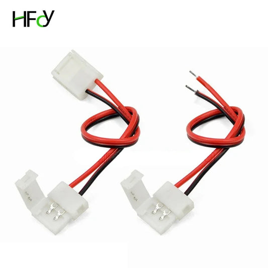 100 Piezas 2 Pines de Energía 8mm 10mm Conector de Clip de Empalme para Luces de Tiras LED de SMD 3528 5050 5630 Luces de Lámparas de Tira LED Barra Conector
