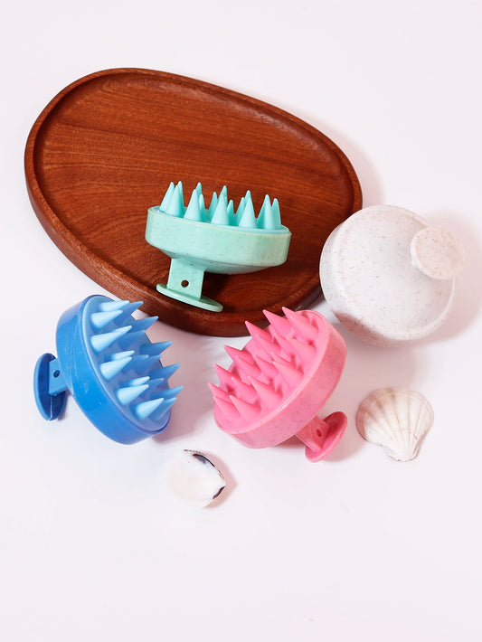 Cepillo de lavado de pelo, peine de silicona para masaje del cuero cabelludo, cepillo de masaje corporal suave, herramienta de belleza y peluquería, peine de SPA para ducha