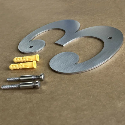 Carteles de Dirección Metálicos Flotantes de Acero Inoxidable de 127 mm/5" para Números y Letras A-Z y 0-9