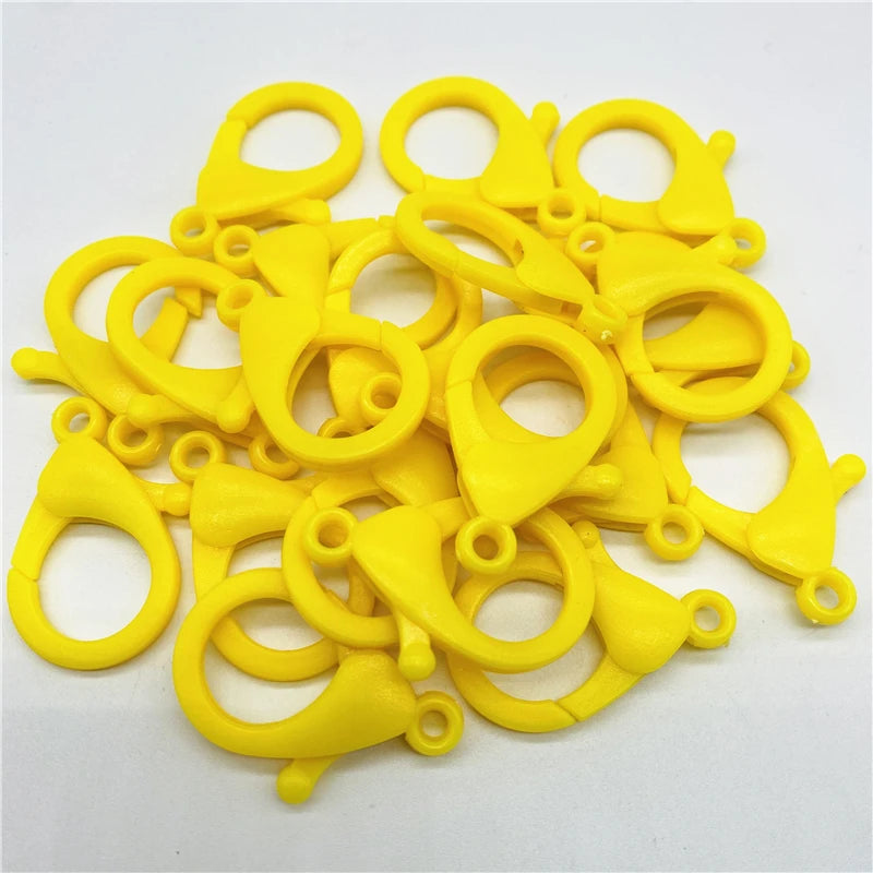 Ganchos de Cierre de Langosta de Plástico - Conectores de Extremo de Llavero para Fabricación de Joyas - 10 Piezas de 25x35mm - Accesorios para Pulsera DIY