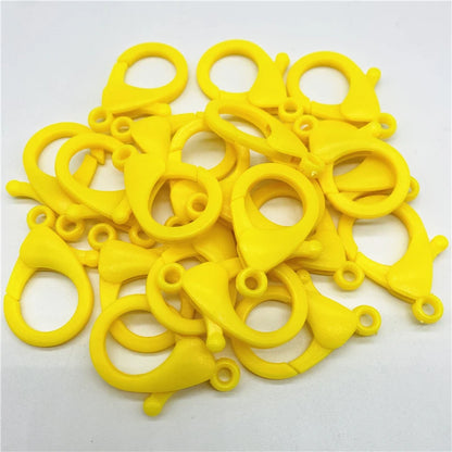 Ganchos de Cierre de Langosta de Plástico - Conectores de Extremo de Llavero para Fabricación de Joyas - 10 Piezas de 25x35mm - Accesorios para Pulsera DIY