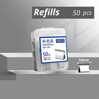 Grapadora de empuje de abrazadera de mano reutilizable sin huellas, Archivo de Libros de papel, carpeta de estudiantes de oficina, herramientas de encuadernación, accesorios de suministros