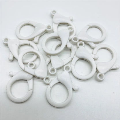 Ganchos de Cierre de Langosta de Plástico - Conectores de Extremo de Llavero para Fabricación de Joyas - 10 Piezas de 25x35mm - Accesorios para Pulsera DIY