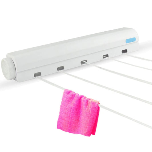 Tendedero Retráctil de Pared para Interior - Secador de Ropa Invisible, Ideal para Baño y Espacios Reducidos