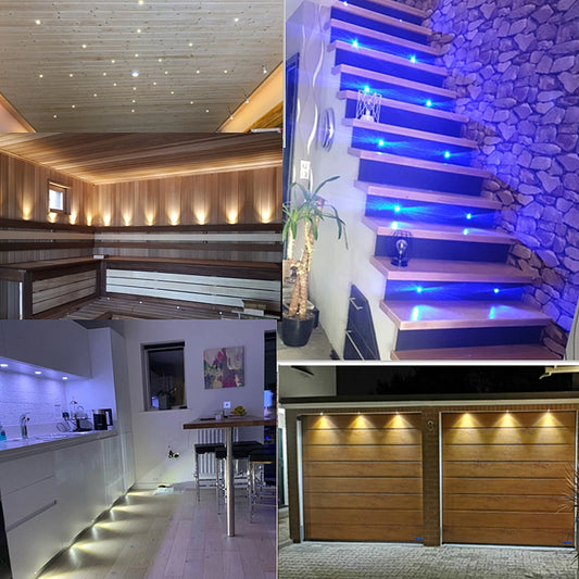 Mini Downlights Led 12V con Control Remoto 1W Spotlights Led Regulables Escaleras Luces de Armario 220V Focos Empotrables para Iluminación de Techo