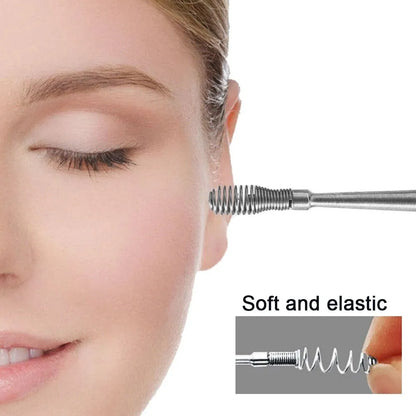 Kit de 6 Cucharillas Removedoras de Cera para Oídos de Acero Inoxidable - Herramienta de Cuidado para la Limpieza Auditiva