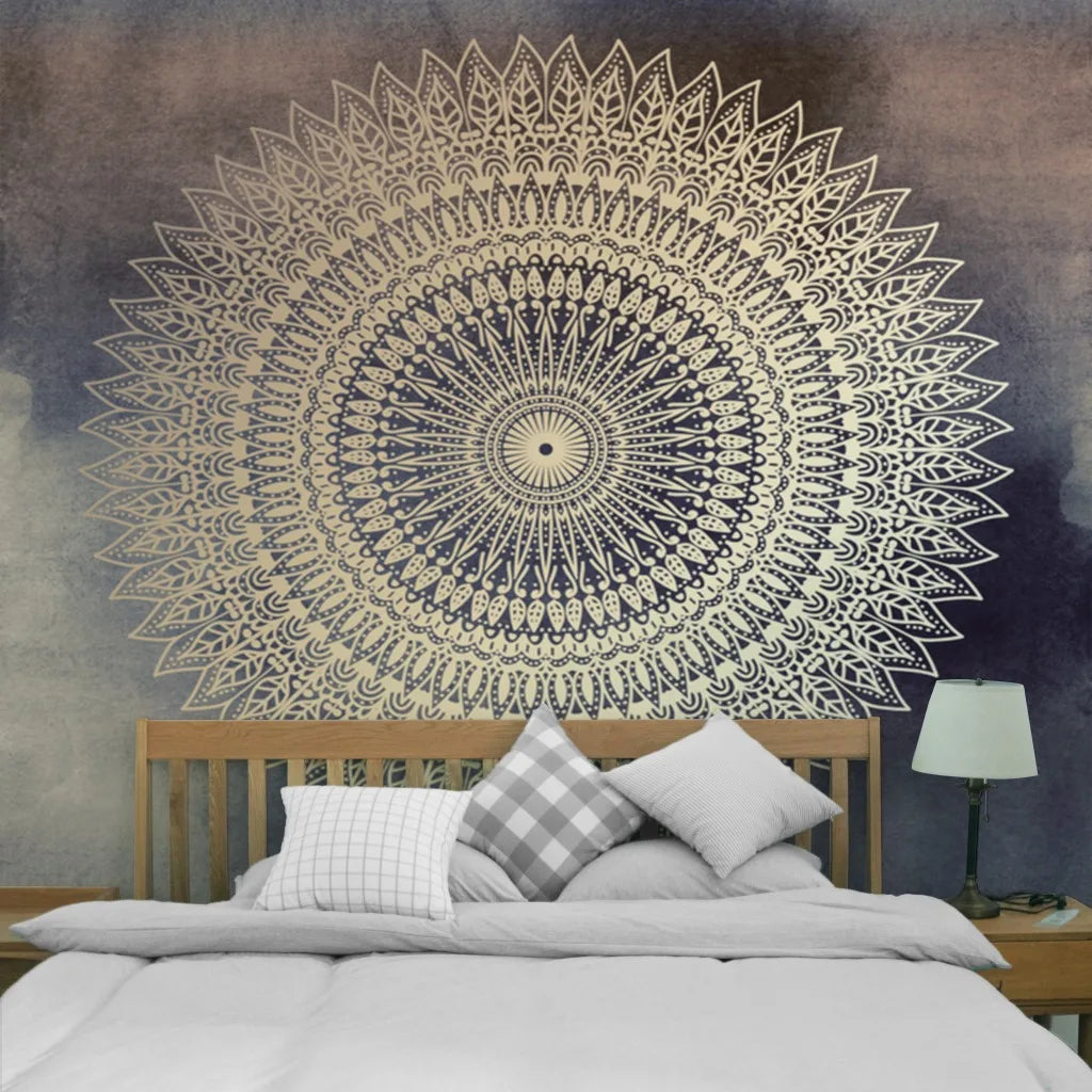 Tapiz de Mandala indio para colgar en la pared, manta de decoración, estera de Yoga, chal, alfombra, cojín para el hogar