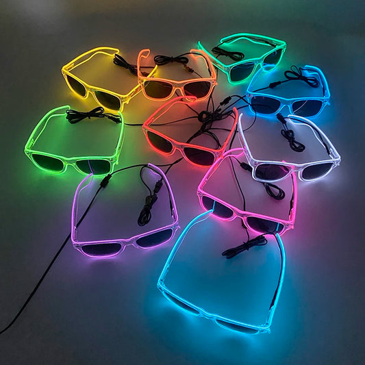 Gafas de Fiesta con Luces LED EL Neon | Gafas Luminosas para Bodas, Fiestas y Eventos Nocturnos