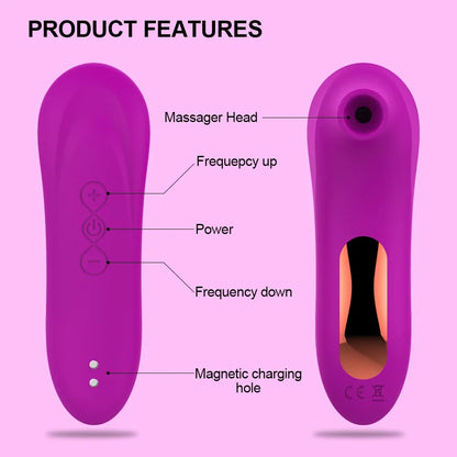 Vibrador Estimulador de Clítoris con Lengua Lamiendo y Succión – Juguete Sexual para Mujeres, 7 Modos de Placer y Diseño Ergonómico
