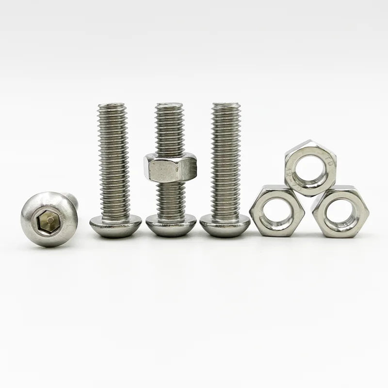 Juego de Tornillos de Rosca Hexagonal para Máquina Métrica, Surtido de Tornillos de Acero Inoxidable 120-434 Piezas, M2 ~ M6