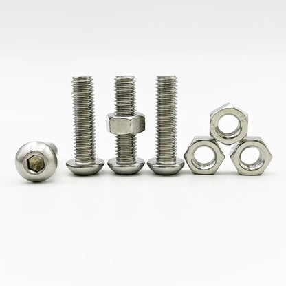 Juego de Tornillos de Rosca Hexagonal para Máquina Métrica, Surtido de Tornillos de Acero Inoxidable 120-434 Piezas, M2 ~ M6