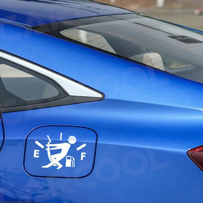 Pegatina Divertida para Tanque de Combustible de Coche, Sticker Impermeable para Consumo de Combustible, Accesorio Exterior