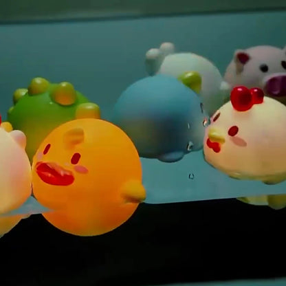Juguetes de Baño LED para Bebés - Animales Flotantes Luminiscentes de Goma Suave para Diversión en el Agua