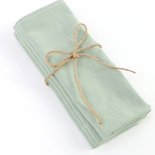Servilletas de tela de algodón verde salvia, 30x45cm, paño de cocina y decoración de mesa, 4 piezas, suministros de fiesta de boda