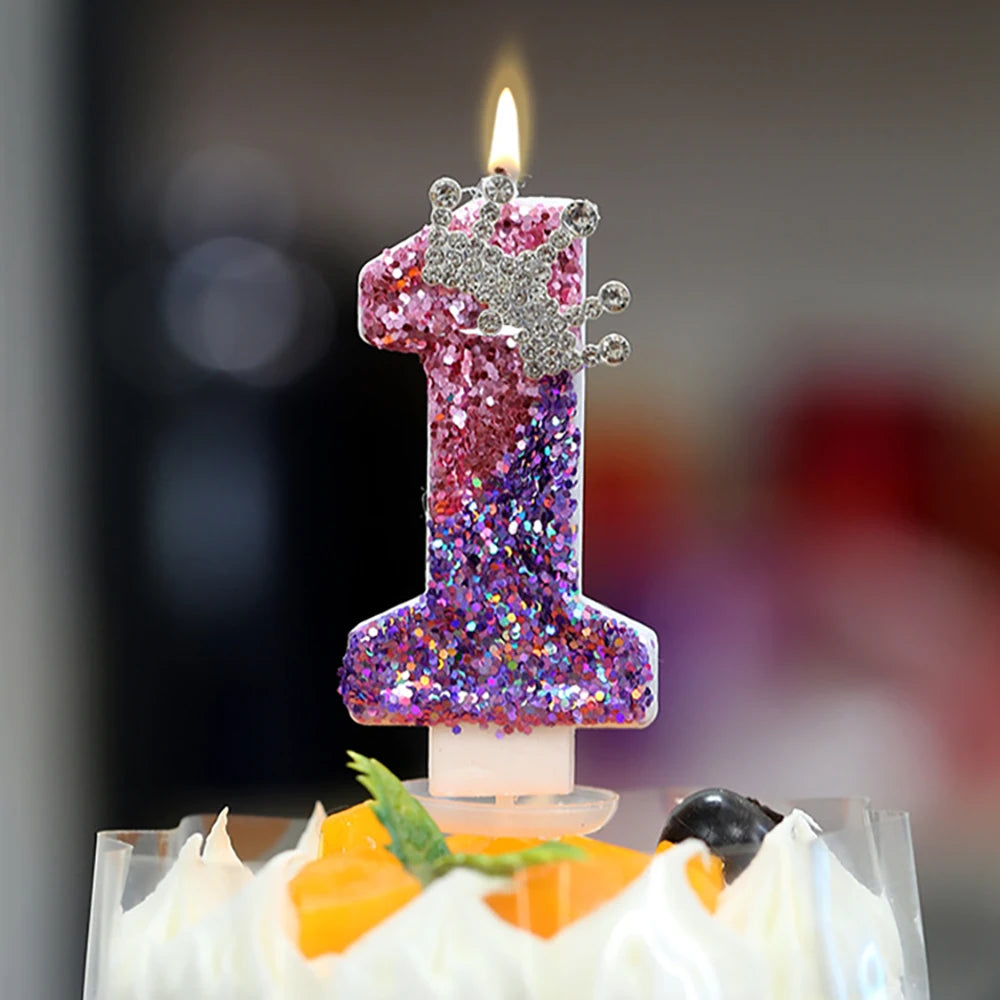 Vela de Pastel Cumpleaños –  Cambiante de Color con Corona de Princesa para Fiesta de Cumpleaños Infantil