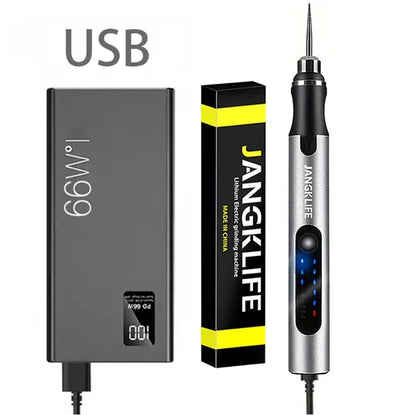 Kit de Herramientas Rotativas Inalámbricas USB para Trabajos en Madera, Grabado y DIY en Joyería, Metal y Vidrio - Taladro Inalámbrico Mini