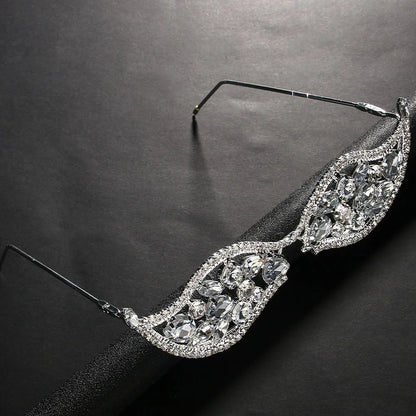 Marco de Gafas Geométricas de Cristal Stonefans para Mujeres | Joyería de Fiesta y Accesorios de Novia  con Brillantes