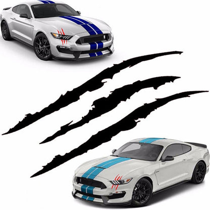 Adhesivo Reflectante de Garras de Monstruo para Auto – Decal de Arañazos y Rayas, Accesorios de Carro con Diseño de Huellas de Dinosaurio