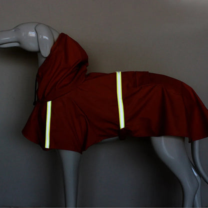 Chubasquero Grande para Perro, Ropa Impermeable con Capucha, Reflectante y a Prueba de Viento para Cachorros