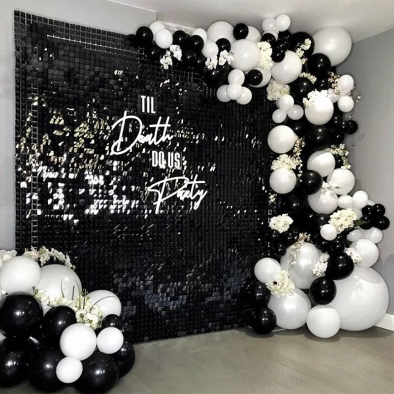 Cortina de Tinsel Metálica para Fondo de Fiesta - Decoración para Cumpleaños, Bodas y Baby Showers