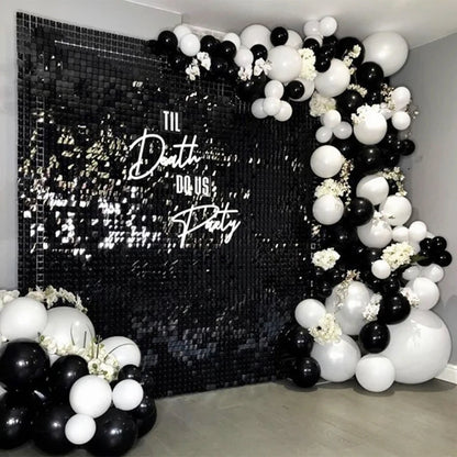 Cortina de Tinsel Metálica para Fondo de Fiesta - Decoración para Cumpleaños, Bodas y Baby Showers