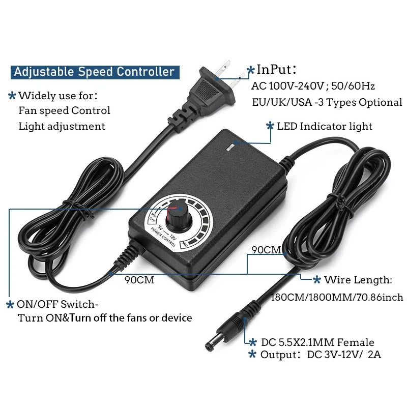 Ventilador de Extracción de 12 cm DC 12V/220V para Minería BTC – Ventilador de Refrigeración de Servidores