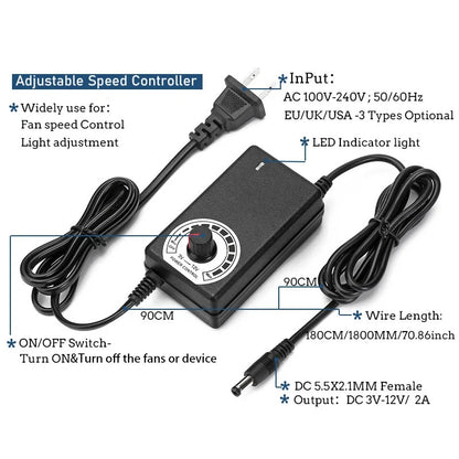 Ventilador de Extracción de 12 cm DC 12V/220V para Minería BTC – Ventilador de Refrigeración de Servidores