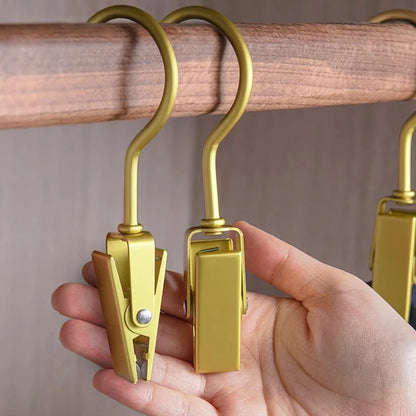 Juego de 6 Ganchos Multifuncionales de Aluminio para Ropa – Perchas Sin Costuras para Secado y Organización de Pantalones