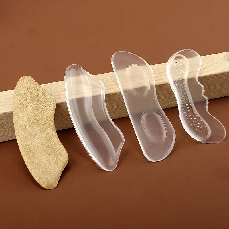 2 Piezas de Almohadillas de Gel Silicona Invisibles para Talón - Protectores Adhesivos para Zapatos y Alivio del Dolor en los Pies