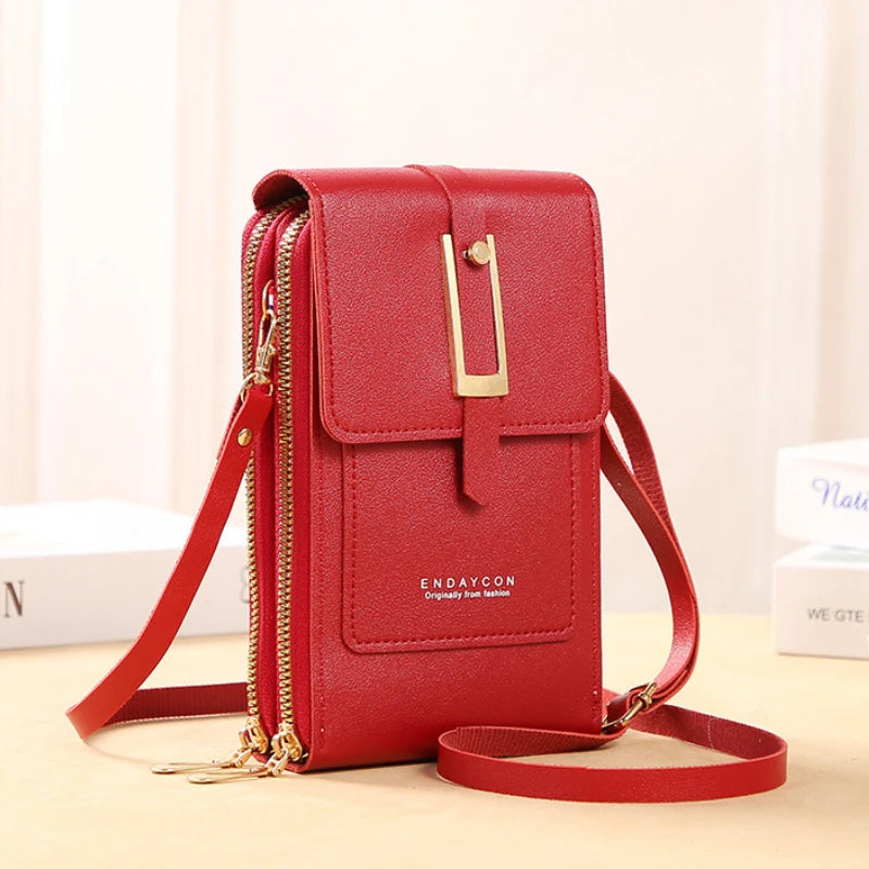 Bolsas para Mujeres con Pantalla Táctil – Monedero de Cuero Suave, Crossbody Bag Pequeña y Barata
