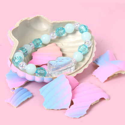 Juguetes de Sirena que Eclosionan en Agua, Caja Sorpresa con Pulsera de Princesa y Concha de Colores